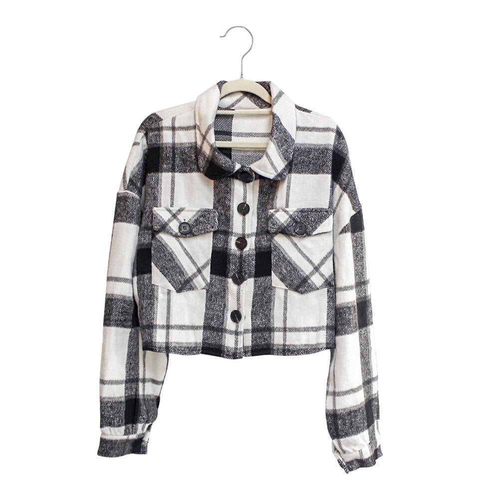 Elise Plaid Shirt Jacket