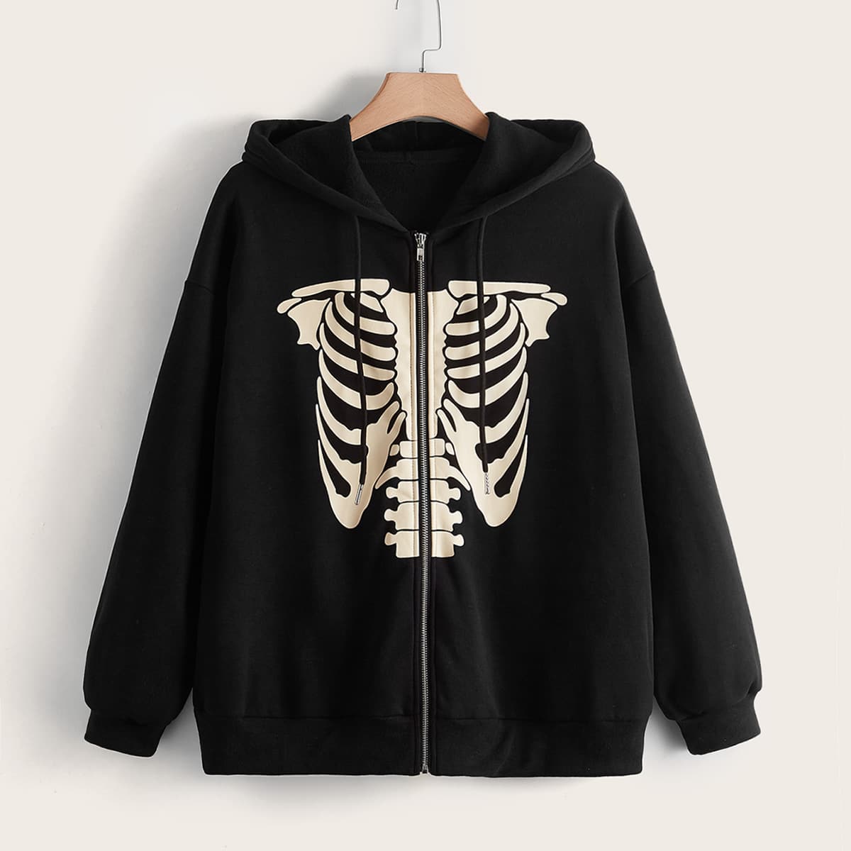 Frankie Skeleton Zipper Hoodie