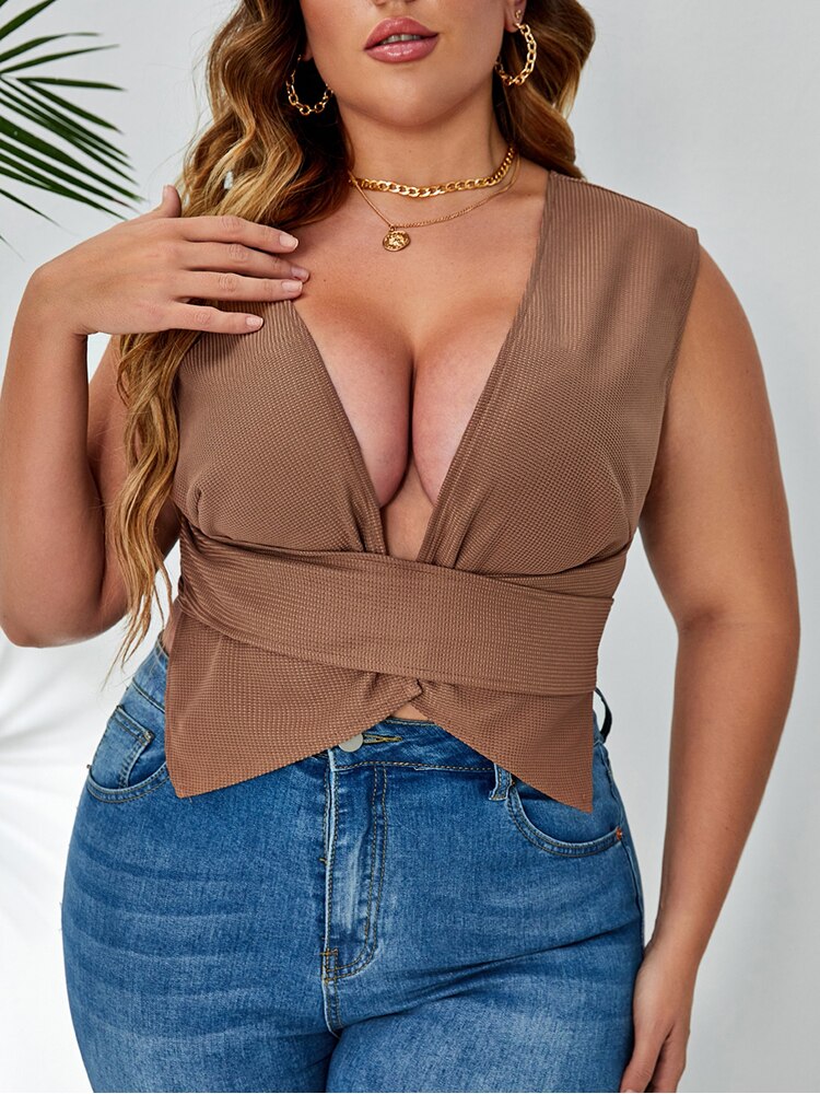 Kisha Plunging Tank Top