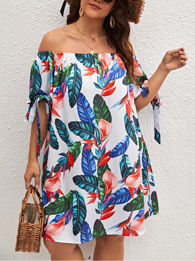 Marybeth Tropical Print Dress