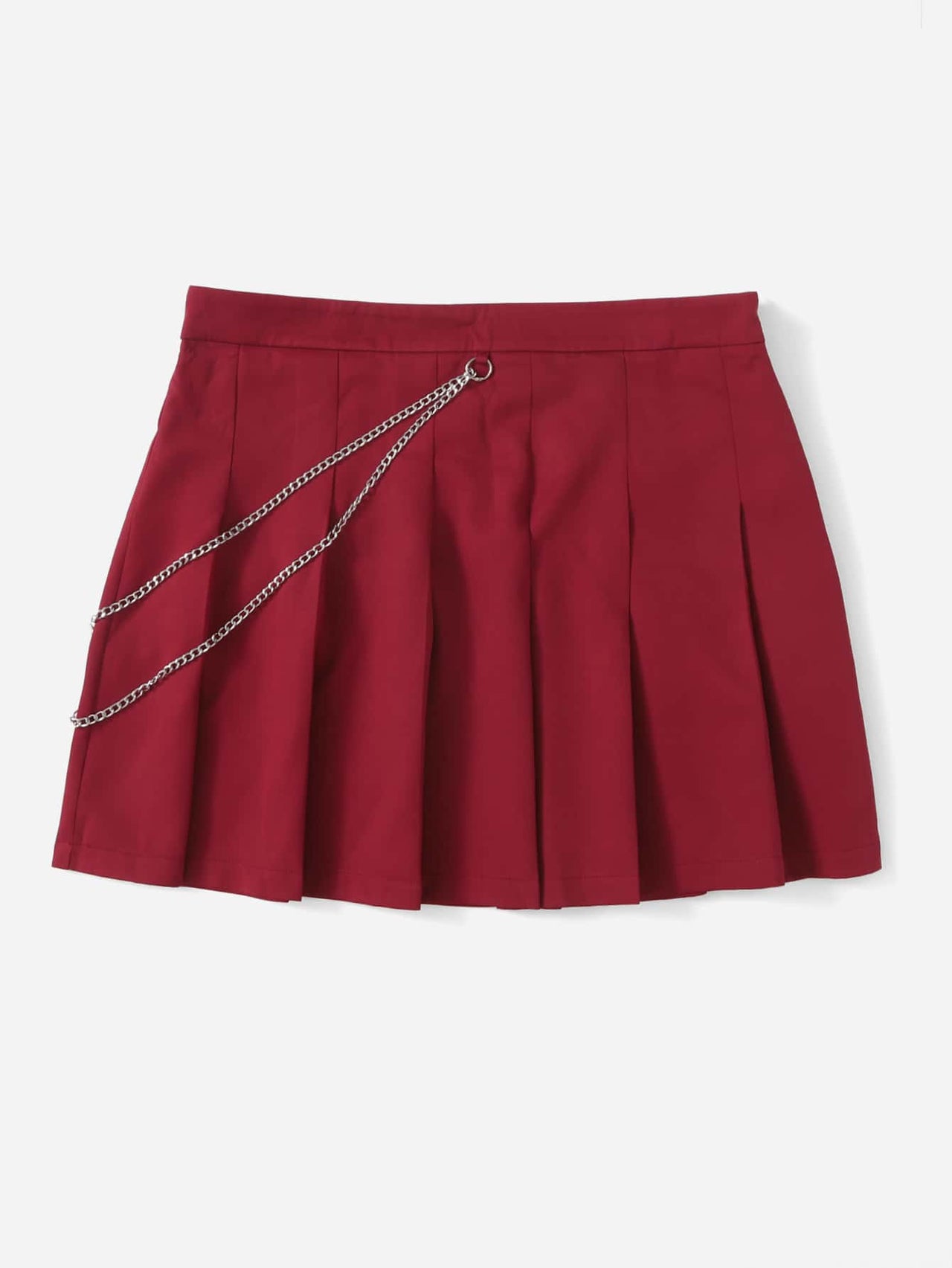 Bianca Red Pleated Skirt