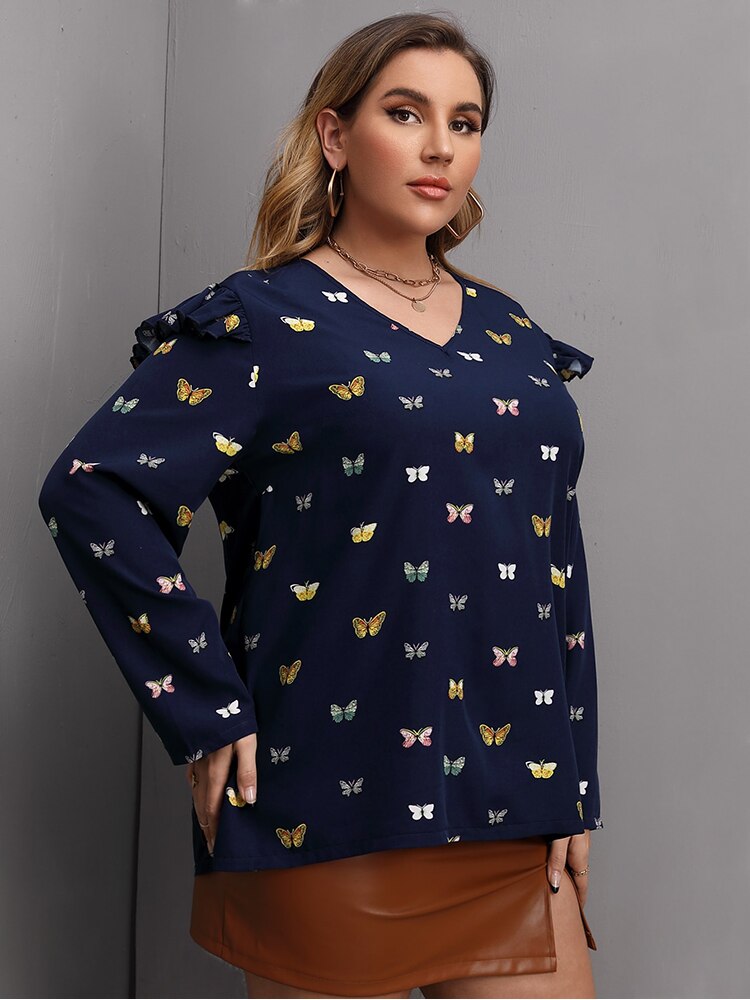 Zella Butterfly Print Blouse