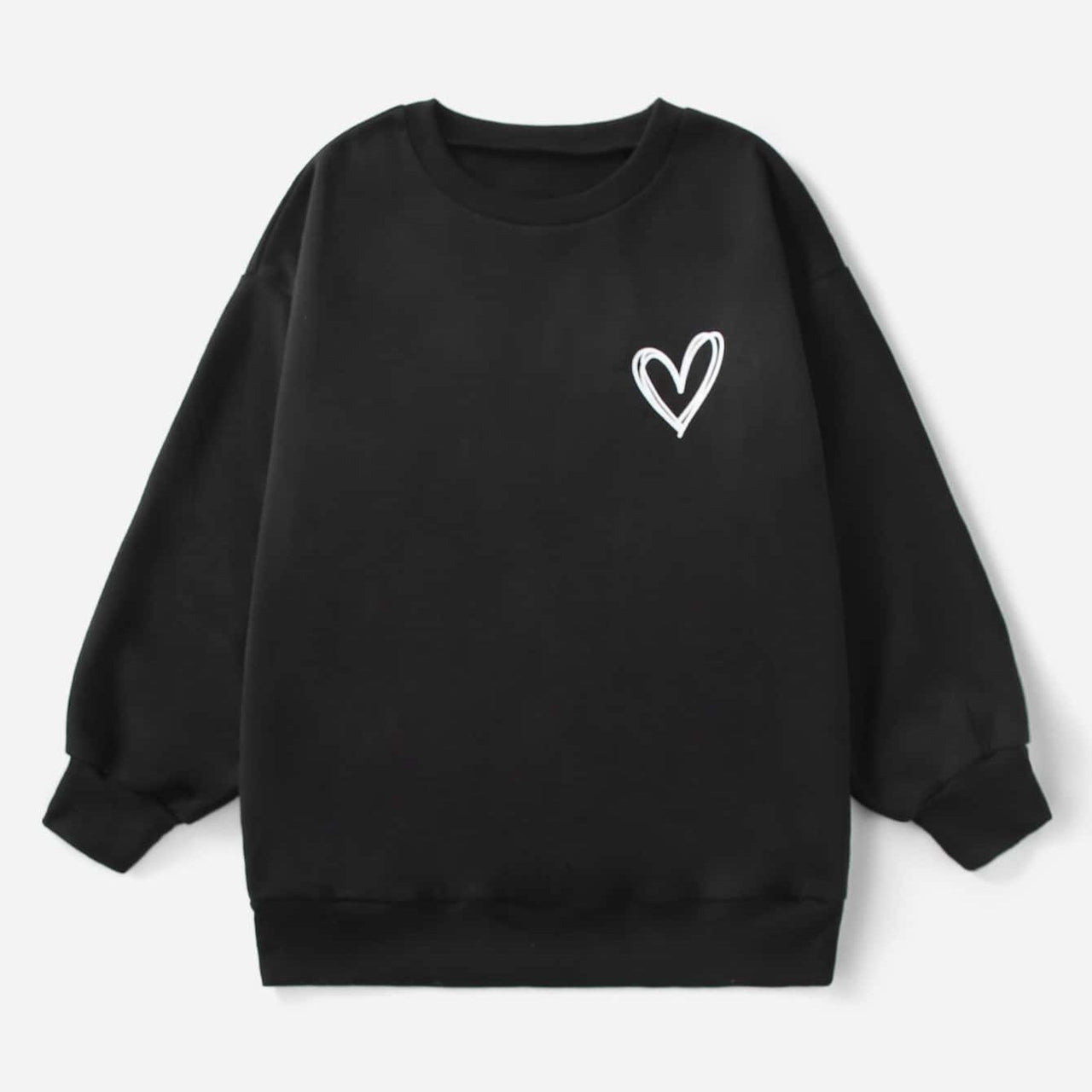 Gale Heart Print Thermal Sweatshirt