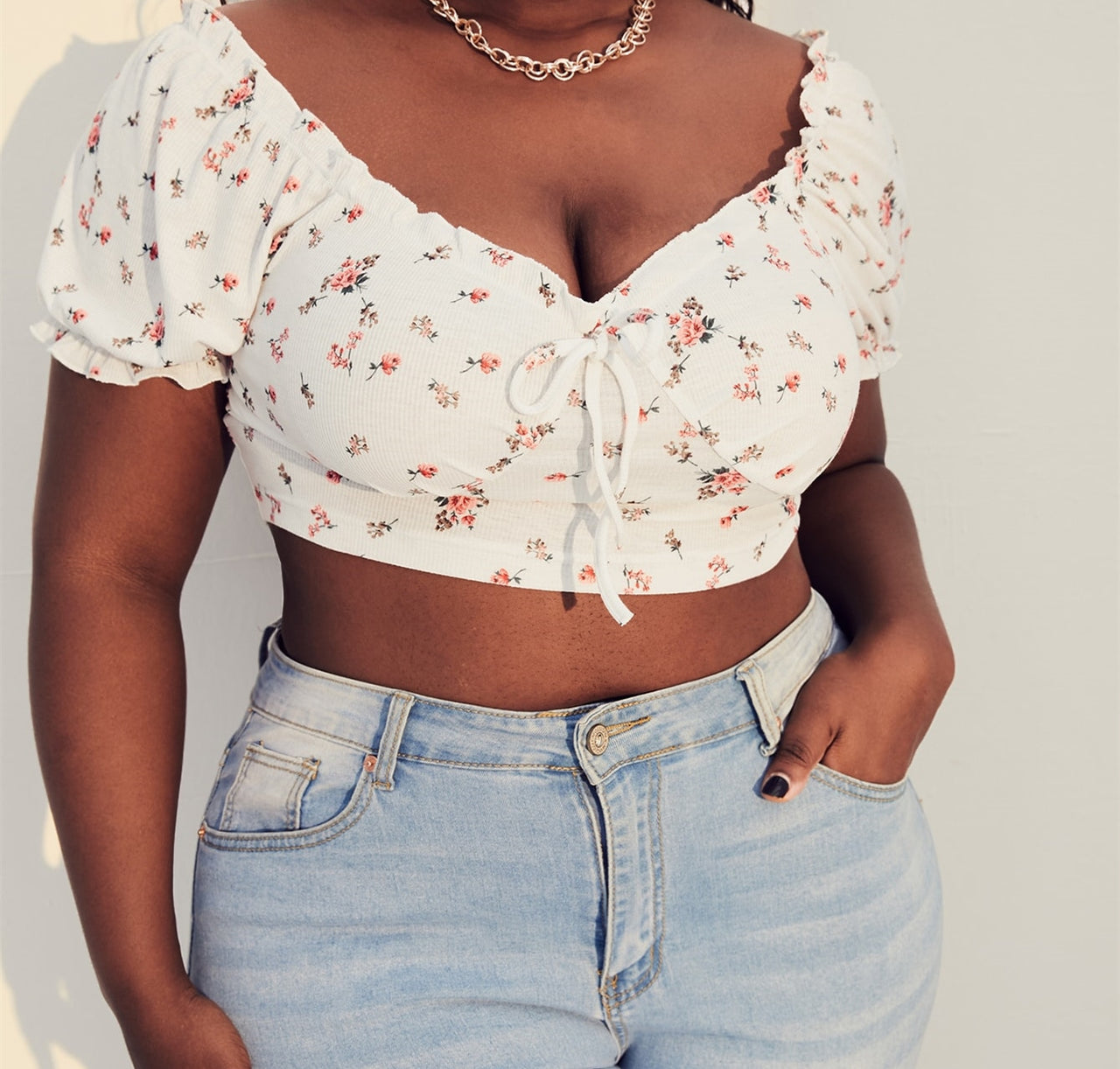 Latrice Frilled Sweetheart Top